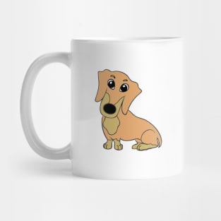 dachshund fawn and tan cartoon Mug